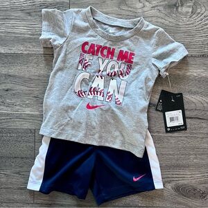 Nike Gray and Blue Toddler Set Size 18m